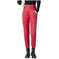 thumbnail image 4 of Fesfesfes Women Ski Pant Solid Casual Heating Warm Down Pants Outdoor Ski Warm Abdomen Warm Waist Constant Temperature Electric Heating Pants Clearance, 4 of 6