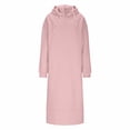 thumbnail image 4 of Ashirexll Robes d'Été pour Femmes, Robes Décontractées pour Femmes, Robe Décontractée Unie à Capuche avec Poches et Fente, 4 of 7