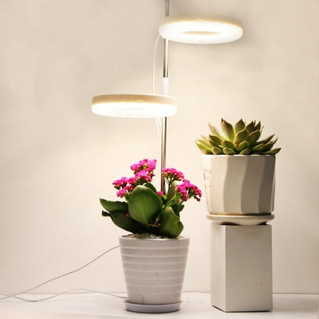 

Grow Light Full Spectrum LED Dual Ring Shaped Inserting Plants Growing Lamp 12W 9 Levels Dimmable for Seedling Blooming New
