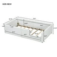 thumbnail image 5 of Euroco Upholstered Twin Size Platform Bed,Floor Daybed with USB Charging Station for Kids and Toddler, 5 of 10