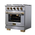 thumbnail image 6 of 30 in. 4.2 cu. ft. 4 Burners Dual Fuel Range for Natural Gas in Stainless Steel, 6 of 15