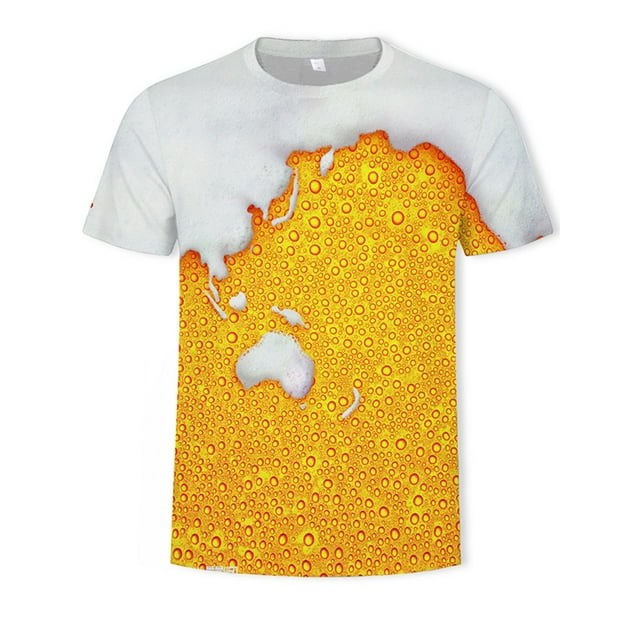 Fashnice T-Shirt pour Hommes Manches Courtes Hauts d'Été Chemises Graphiques Blouse Décontractée Usage Quotidien Style-B 5TG