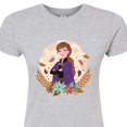 thumbnail image 3 of Frozen - Fall - Anna & Leaves - Juniors Fitted Graphic T-Shirt, 3 of 5