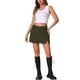 thumbnail image 2 of Faldas de mezclilla mini de cintura alta con abertura lateral para mujeres INSPIRE CHIC 2XL verde ejército, 2 of 6