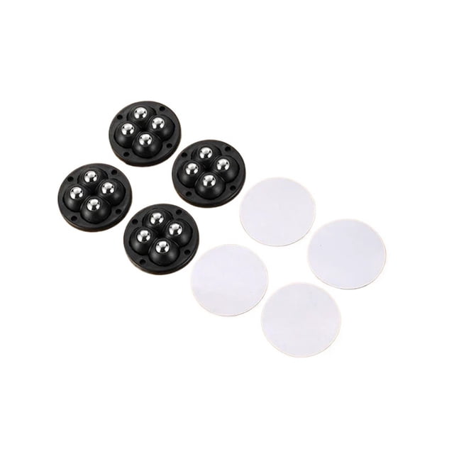 4 Pcs Roulettes Pivotantes pour Meubles Boîte de Rangement Rotation 360° 4 Billes Roue Universelle Silencieuse, Matériau Supérieur