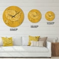 thumbnail image 4 of Designart 'Yellow Vintage Map Of United States IV' Modern Wood Wall Clock, 4 of 5