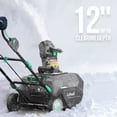 thumbnail image 4 of Litheli Cordless Snow Blower, 40V 20-Inch Single-Stage Battery-Powered Snow Thrower with Brushless Motor, Dual LED Lights 180° Rotatable Chute, 4.0 Ah Li-ion Battery & Charger, 4 of 9