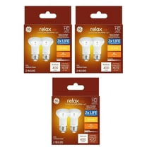 (6 bulbs) GE Relax LED R16, 6 watt, 400 lumen Dimmable, Soft White LED Light Bulb. high definition soft white light