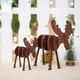 thumbnail image 3 of Inteprter Ciervo Forma Ornamento Fawn Animal Decoración Accesorios Kits de decoración para fiestas café profundo 16*14cm Inteprter HA0624-03B, 3 of 6