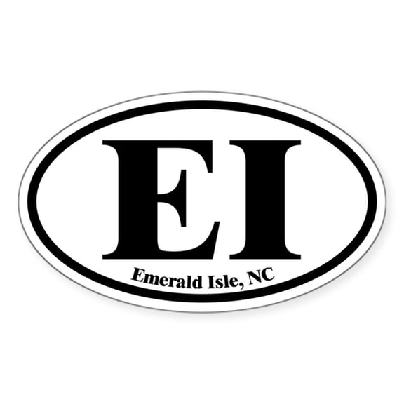 CafePress - Emerald Isle EI Euro Oval Oval Sticker - Sticker (Oval)