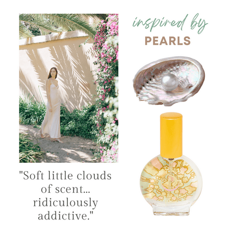 Pearl Organic Mini Perfume Spray by Sage- 1/2 oz, Vegan & Cruelty-Free, Subtle Scent, Vanilla, Sandalwood, Musk