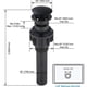 thumbnail image 4 of Bathroom Sink Drain with Overflow 2 Pack, Matte Black Pop-Up Drain Stopper Vanity Sink Clicker Drain Stopper, 4 of 5