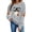 Gray Sweatshirts, variant on Women's Halloween Sweatshirts Spooky Ghost Graphic Pullovers Fall Holiday Round Neck Long Sleeve Sweater Tops Halloween Costumes, Sizes S-2XL