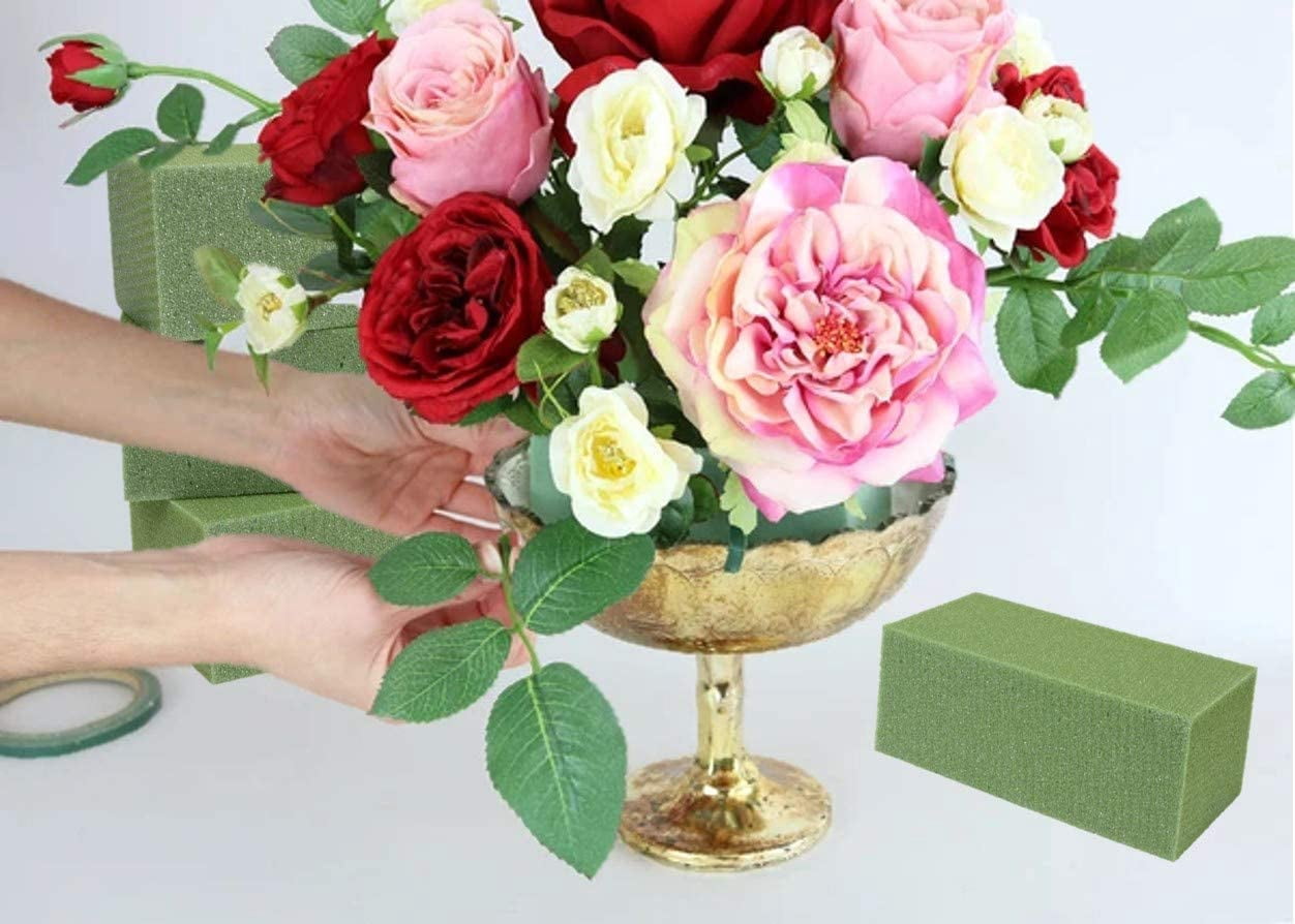 Kedudes Premium Dry Floral Foam Bricks, Green Styrofoam Foam Blocks, 6 Pack - Great for Artificial Floral Dried Arrangements Decorations