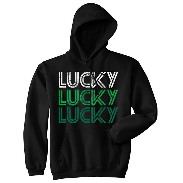 Chandail Chanceux Drôle Patricks Day Vintage Graphique Cool (Noir Chiné) - m