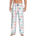 thumbnail image 5 of Mens Pajama Pants Bottoms with Pockets - Christmas Postmark Pattern Comfy Mens Pj Pants, Soft Men Lounge Pants, 5 of 5
