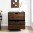 thumbnail image 3 of Armoire de Classement à 2 Tiroirs en Noyer Foncé, 3 of 5