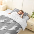 thumbnail image 3 of Erosebridal Hand Drawn Doodle Lightning Twin Comforter Sets,Gray White Bedding Set For Boys Kids, Reversible 2 Pieces, 3 of 7