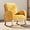 Fuzzy-mustard, variant on Aoiy & Wifon Rocking Chair Nursery with Side Pocket, High Backrest Rocking Chair, Comfy Glider Rocking Chair, Boucle, Green