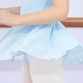 thumbnail image 6 of Leey-World Ballet Leotards For Girls Dance Leotard With Skirt Toddler Ballet Outfit Bow Back(13-14 Years,Light Blue), 6 of 7
