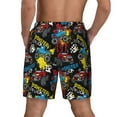 thumbnail image 4 of Goofa Monster Car Printed Men's Swim Trunks Board Shorts Quick Dry Mens Swimming Trunks with Compression Liner,Breathable Fit Hawaii Beach Shorts-X-Large, 4 of 9