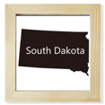 thumbnail image 1 of South Dakota USA Map Outline Square Picture Frame Wall Tabletop Display, 1 of 3
