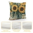 thumbnail image 4 of YINGXI Pillow Covers Flower Throw Pillow Case Green Stripes Farmhouse Floral Cushion Cover for Home Office Sofa Couch Decoration 12x12in, 4 of 5