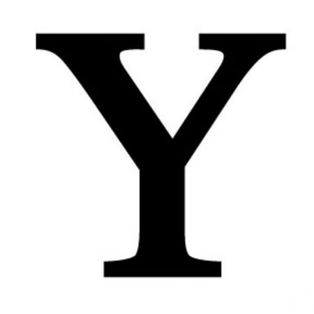 Letter Y Black METAL 12 Inch Wrought Iron Signage Home Wall Art Plaque Name Sign