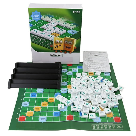 100PCS English Spelling and Word Game Crossword Scrabble Matching Letter Table Game for Craft Letters Educational Games and DIY Birthday Gift for All Ages Children Adults Family Friends Party