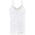 thumbnail image 1 of Aeropostale Mujeres Mettallic Lacev-cuello Cami Tank Top, Blanco, X-Small Aeropostale Cami, 1 of 1
