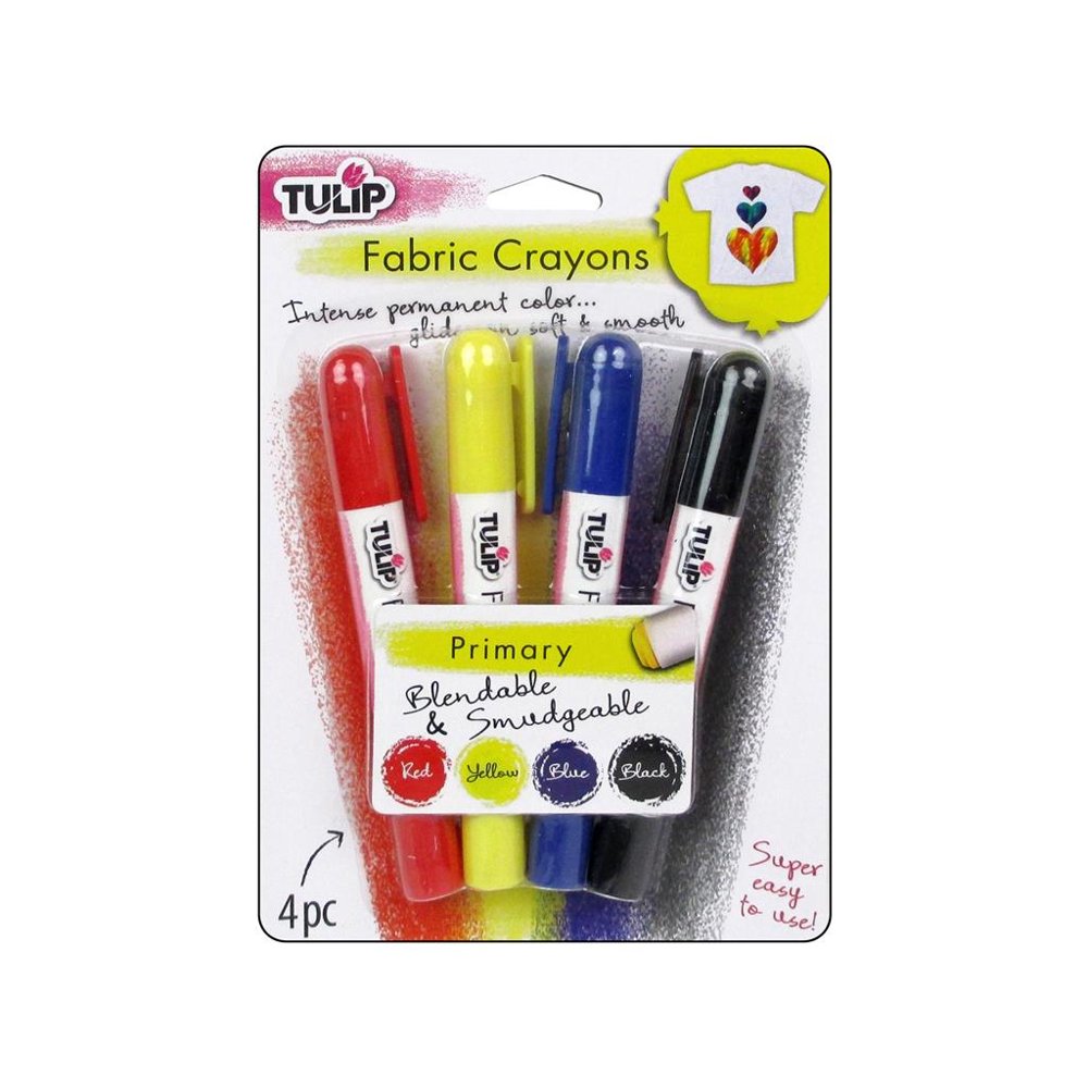 Tulip Fabric Crayon Set Bright 4pc