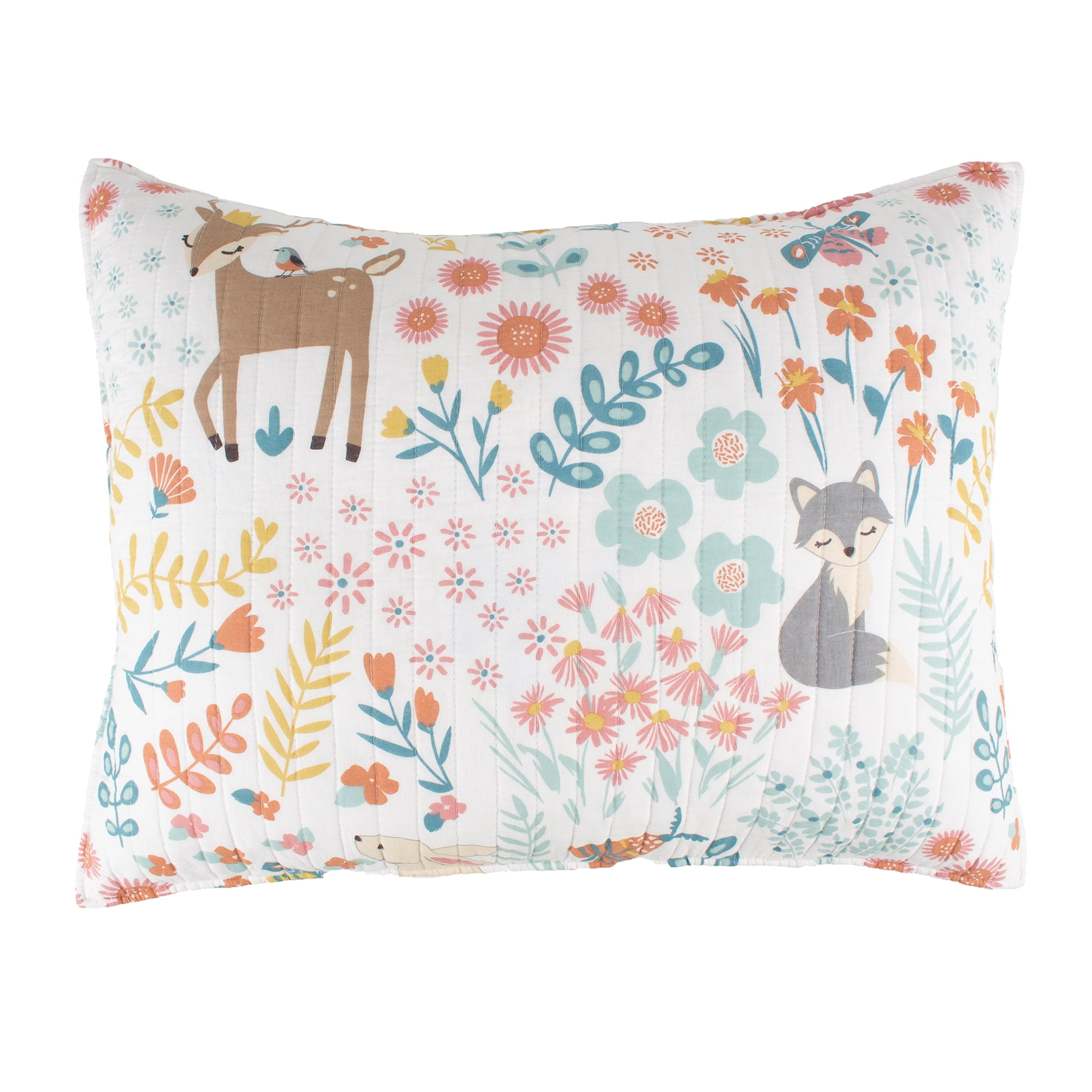 Levtex Home - Fancy Forest Quilt Set - Twin/Twin XL Quilt and One Standard Sham - Whimsical - Forest - Quilt (66x86in.) and Sham (20x26in.) - Reversible - Cotton/Cotton
