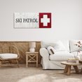 thumbnail image 2 of Stupell Industries Distressed Ski Patrol Sign Rustic Grain Pattern, 48 x 20, Design by Valerie Wieners, 2 of 6