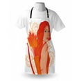 thumbnail image 3 of Zodiac Sagittarius Apron Archer Woman with Swirled Leaves Background Cartoon Zodiac Design, Unisex Kitchen Bib Apron with Adjustable Neck for Cooking Baking Gardening, Tan and Vermilion, by Ambesonne, 3 of 3