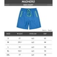 thumbnail image 6 of MADHERO Men's Swim Trunks Quick Dry Bathing Suits Swimwear with Zipper Pockets and Mesh Lining Blue/Fluorescent Yellow Size XL, 6 of 6