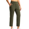 thumbnail image 3 of 7/8 Business Casual Pants for Women Dressy Casual Athletic High Waist Bottoms with Pockets Workout Exercise Pants, M, 3 of 9