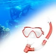 thumbnail image 2 of koolsoo Ensemble de Masque de Plongée en Apnée Équipement de Snorkeling Lunettes Professionnel Portable Masque de Plongée, Rouge Plongée, 2 of 9