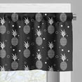 thumbnail image 3 of Ambesonne Tropical Valance Pack of 2, Monochrome Pineapples, 54"X18", Black and White, 3 of 5