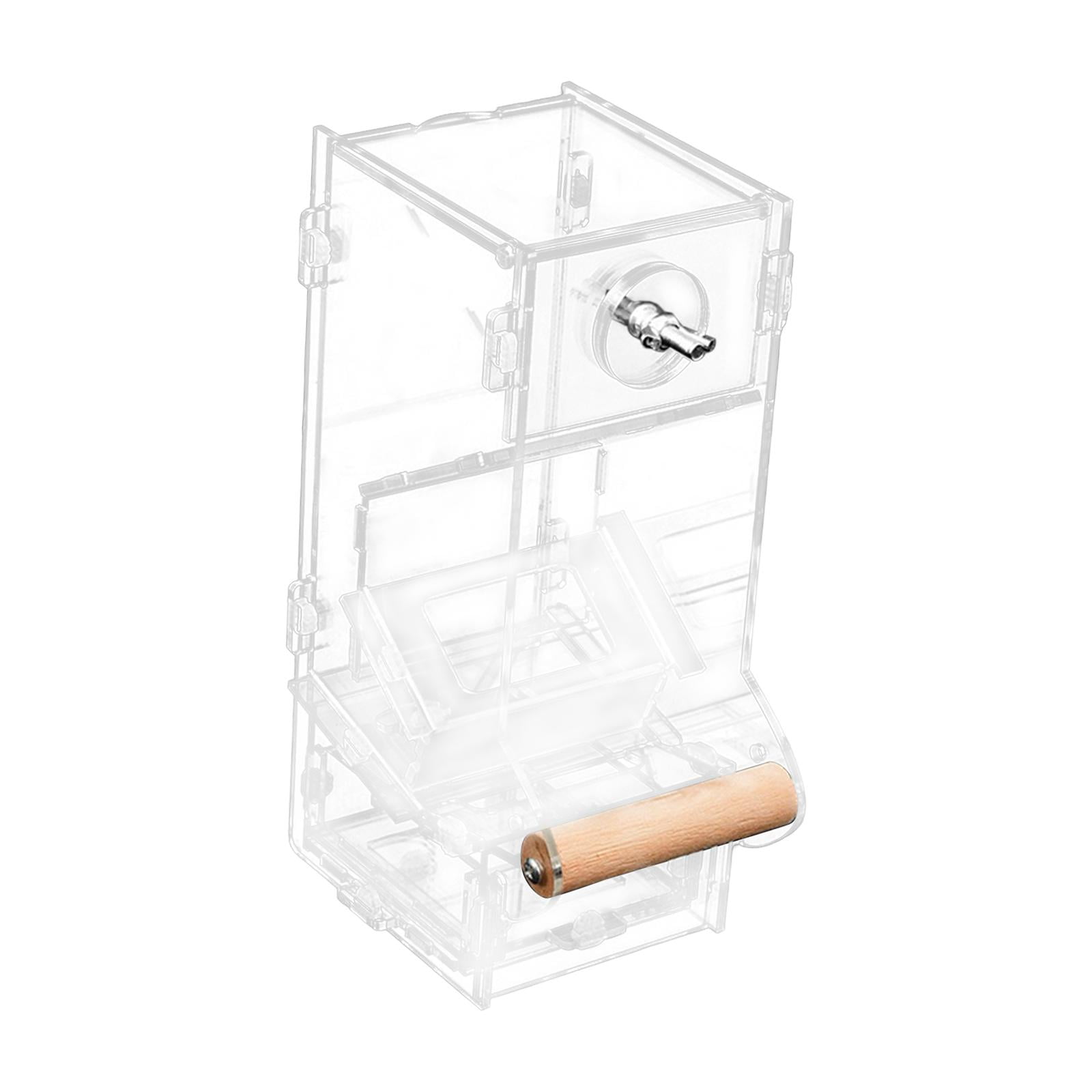 Automatic Bird Feeder Transparent Bird Cage Feeder Parrot Feeder Finch