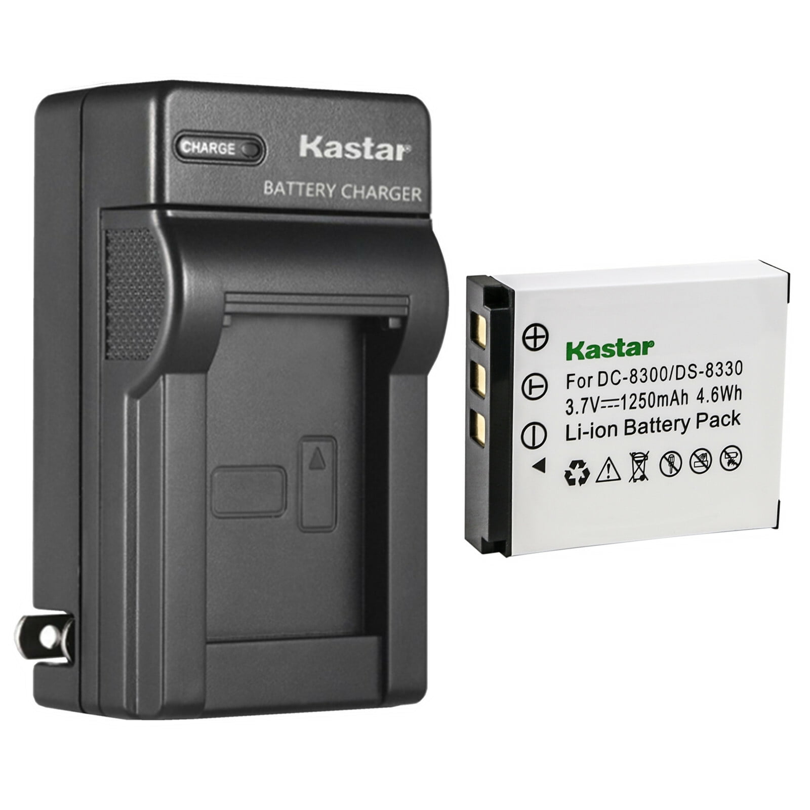 Kastar 1-Pack Battery and AC Wall Charger Replacement for Revue DC 10.1 DC 100 DC 80 SZ DC 80 DC 8000 DC 840 XS ROLLEI RCP-8427XW Prego 8330 Prego DP8330 Prego DP8300 RCP-7430XW RCP-8527X