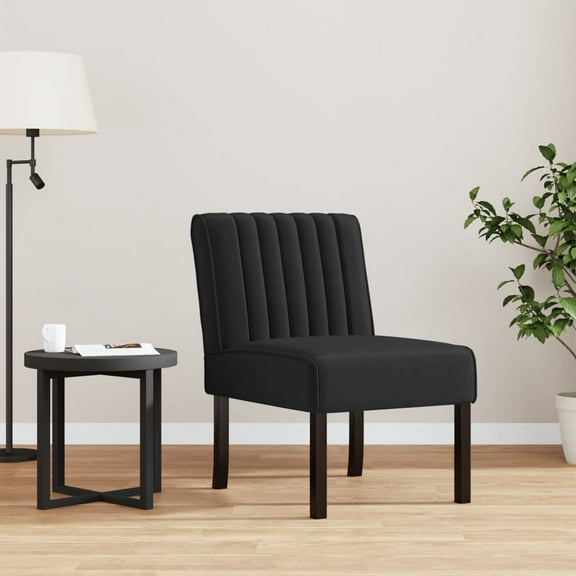 vidaXL Chair Upholstered Accent Slipper Lounge Chair with Wood Legs Velvet
