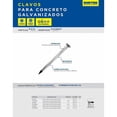 thumbnail image 2 of Clavo Galvanizado 3 1/2 In Para Concreto Bolsa 1 Kg Surtek CLG312, 2 of 3