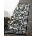 thumbnail image 1 of Unique Loom 3135029 2 x 6 ft. Imperial Lygos Runner Rug, Black, 1 of 10