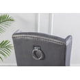 thumbnail image 2 of K-LIVING FILA GREY-COLORED TUFTED VELVET CHAIRS WITH STAINLESS STEEL LEGS & STURDY BACK HANDLE (2 CHAIRS), 2 of 5