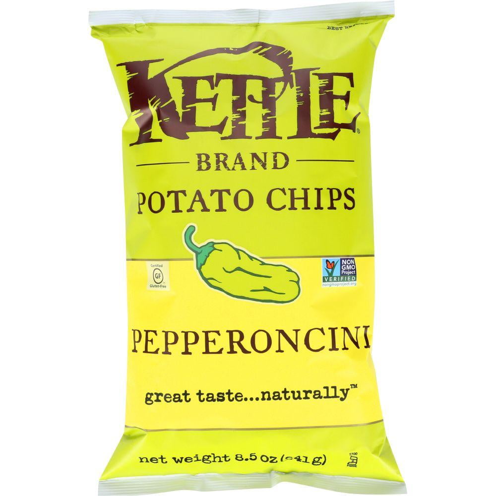Kettle Potato Chips, Pepperoncini, 8.5 Oz (Pack Of 12)