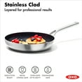 thumbnail image 3 of OXO 8" and 10" Tri-Ply Stainless Steel Frying Pan Skillet, Set of 2, 3 of 8