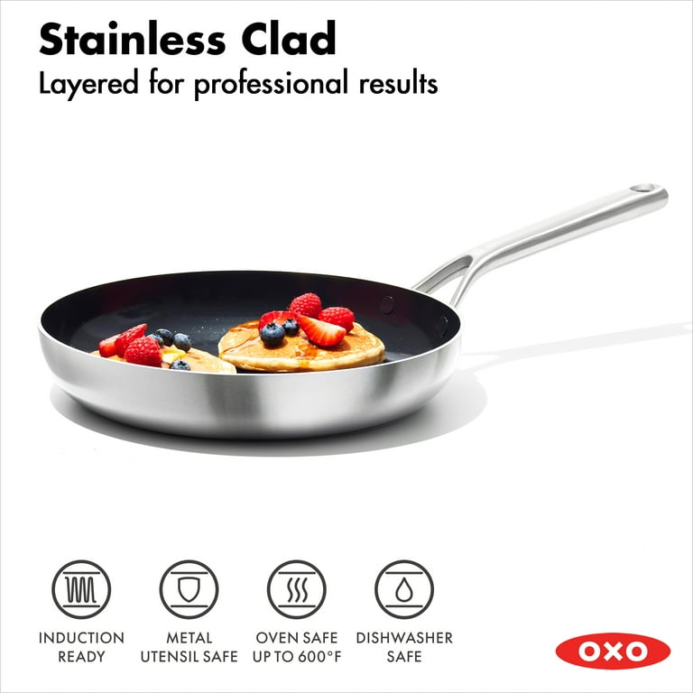 OXO Good Grips Pro Tri Ply Stainless Steel Dishwasher Safe Nonstick  Cookware Pots and Pans Set, 13 Piece