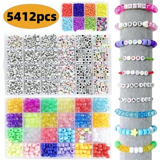  985 Pieces Letter Beads Kit,28 Styles Friendship Bracelet Kit  Alphabet Beads Smiley Face Beads for Bracelets Jewelry Making Kit (White  Bead Color Letter)