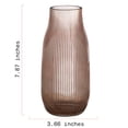 thumbnail image 3 of Beautiful By Drew Barrymore Bottleneck Ribbed Blush Glass Vase, 3 of 7