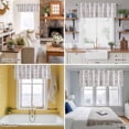 thumbnail image 5 of Black Stripe Kitchen Curtain Valances for Windows Farmhouse Short Curtains, Modern Abstract Vertical Stripes Beige Rod Pocket Valance Curtain for Bedroom Cafe Living Room, 5 of 8